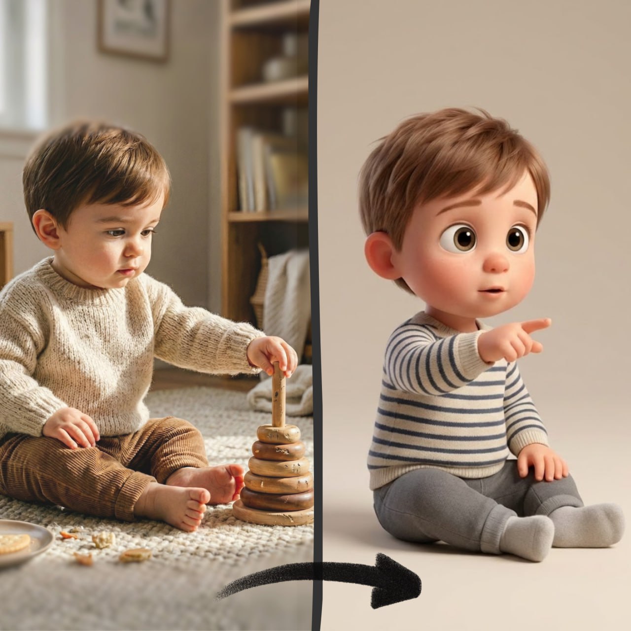 Upload a photo to create your child's character